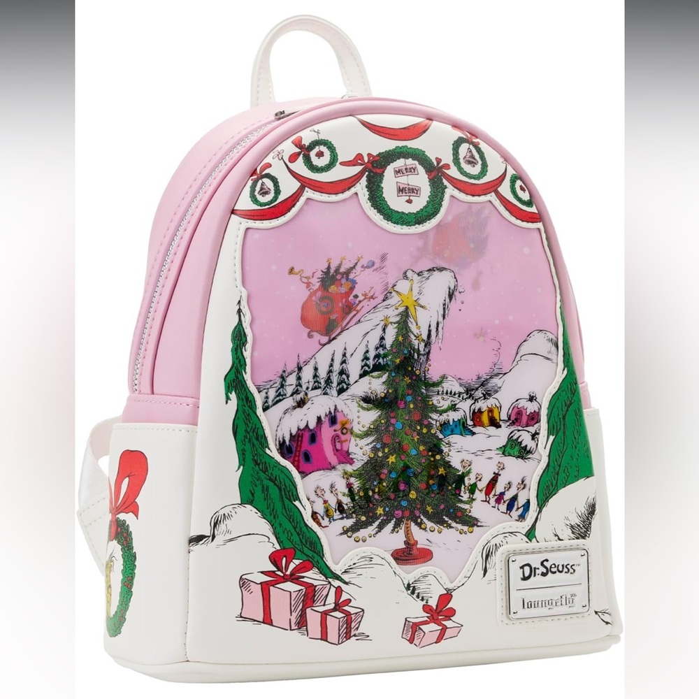 Loungefly DR Seuss Grinch who stole Christmas LENTICULAR Scene Mini Backpack NEW